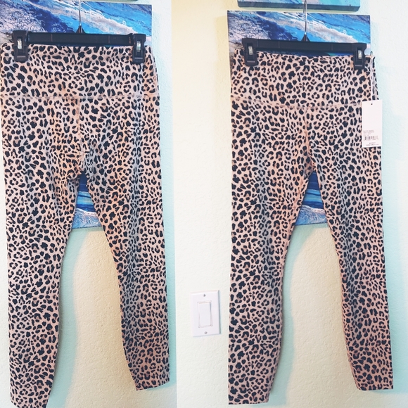 Varley Estrella Leggings Leopard Nude Black sz M - Picture 5 of 6